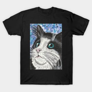 black white cat face T-Shirt
